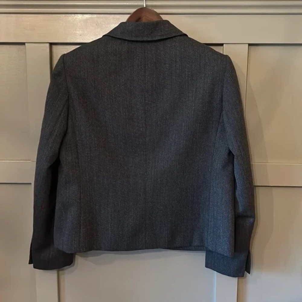 Talbots Wool Blazer Jacket Button Front Charcoal … - image 5